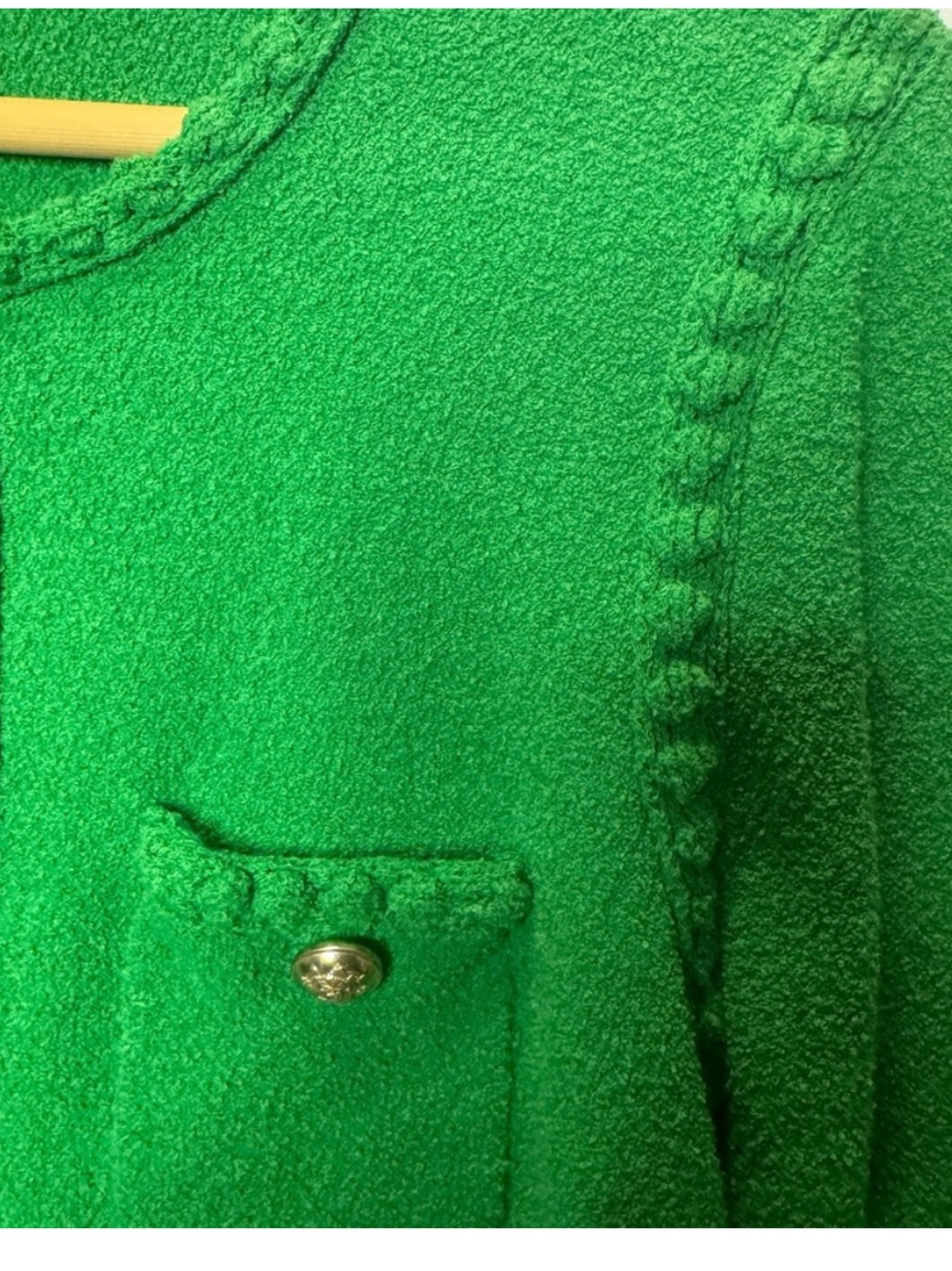 J Crew Sweater Women Odette Lady Jacket Boucle Preppy in Kelly Green Size XS - Picture 5 of 5